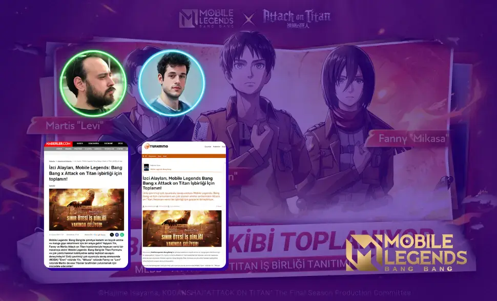 Mobile Legends: Bang Bang x Attack on Titan Influencer & PR Project