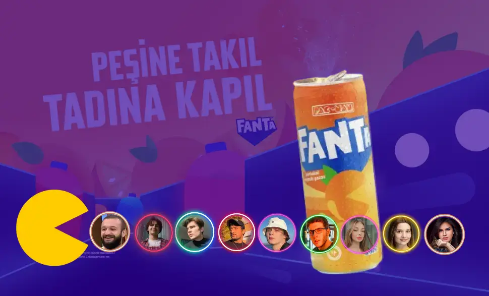 Fanta x Pac-Man Collaboration Influencer Marketing Campaign